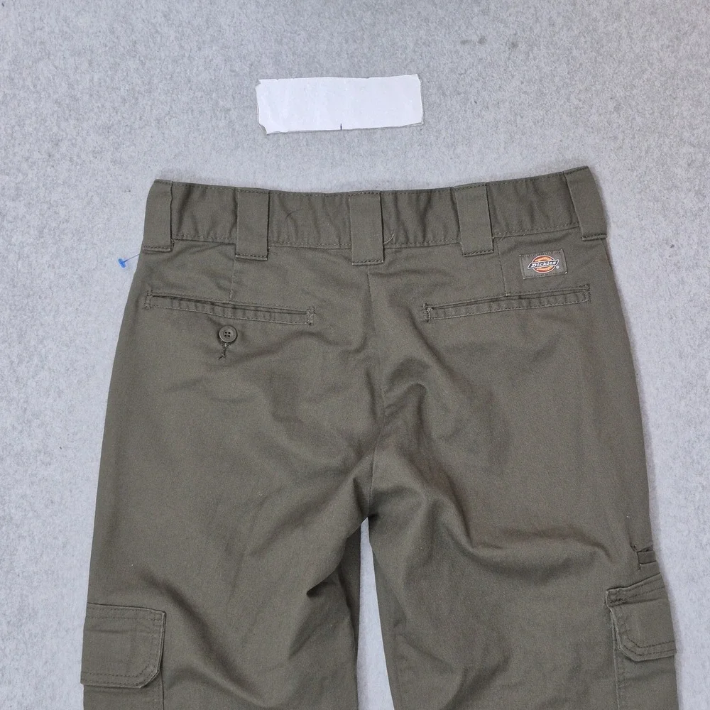 Dickies Men Pants 30X30 Olive Green Cargo Twill Dickies FLEX Work Pant Zipper